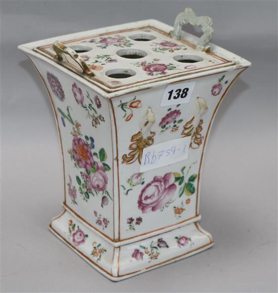 A Chinese export famille rose bough pot, Qianlong period height 21cm
